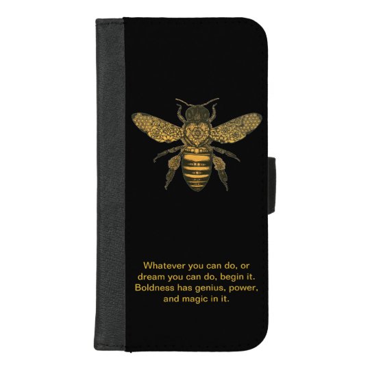Coque Iphone Portefeuille D Abeille De Miel Zazzle Fr
