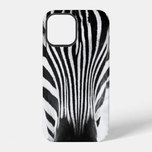 Coque iPhone 12 Portrait artistique en noir et blanc rapproché d'u