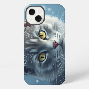 Etui iPhone 13 Portrait bleu russe paisible avec blues doux