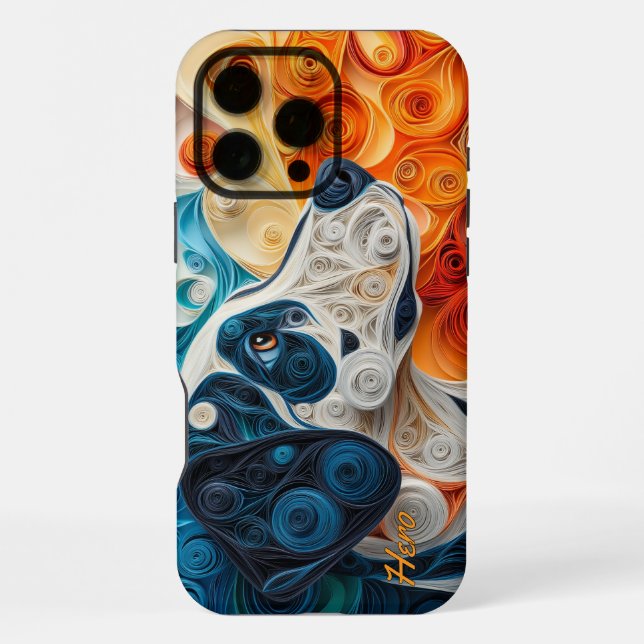 Coque iPhone Portrait coloré de Dalmatie (Verso)