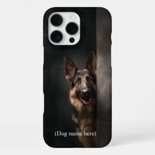 Coque iPhone 16 Pro Max Portrait de Berger Allemand personnalisé