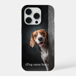 Coque iPhone 15 Pro Portrait de chien Beagle personnalisé