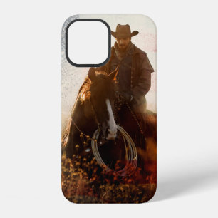 Coque iPhone 12 portrait de cowboy du quatre juillet