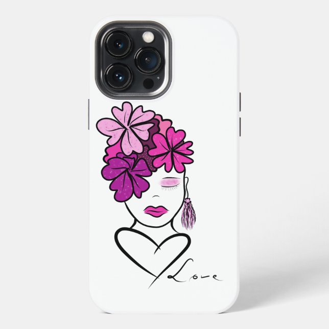 Coque iPhone Portrait de femme (Verso)