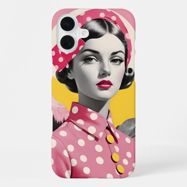 Coque iPhone Portrait de femme inspiré de l'époque (Verso)