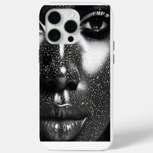 Coque iPhone 15 Pro Max Portrait de femme noire et blanche
