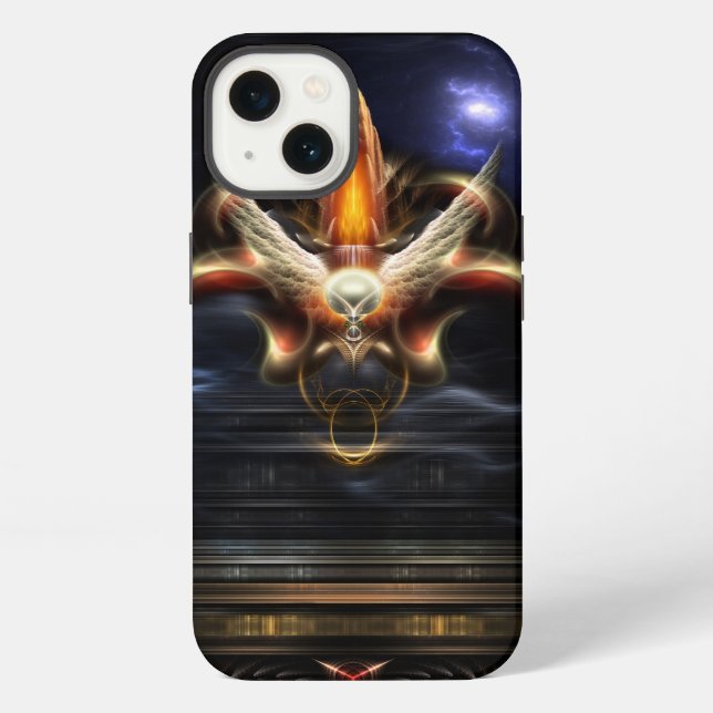 Coque iPhone Portrait de feu à la torche Akrellian (Verso)
