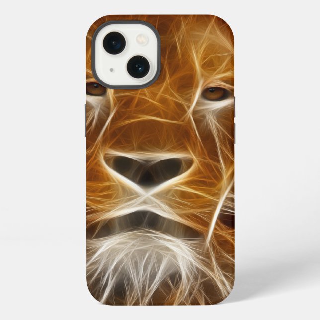 Coque iPhone Portrait de Lion (Verso)