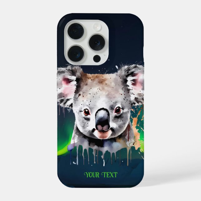 Coque iPhone Portrait de l'ours Koala (Verso)