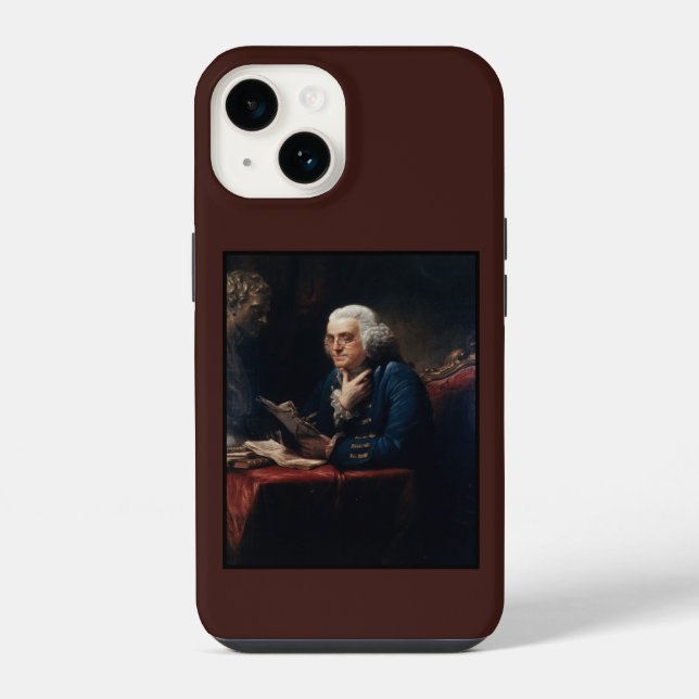 Coque iPhone Portrait de pouce Benjamin Franklin à la Maison Bl (Verso)