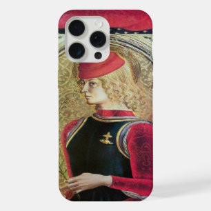 Coque iPhone 15 Pro Max PORTRAIT DE SAINT GEORGE ,Rouge,Noir,Jaune Or