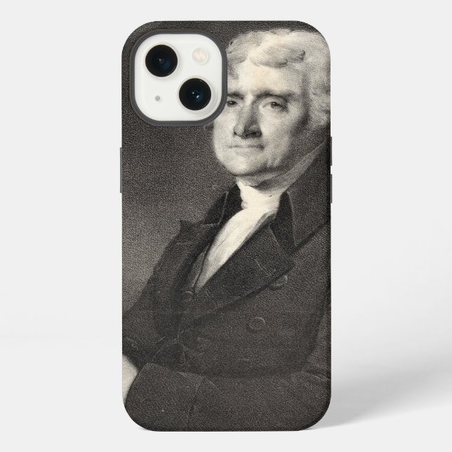 Coque iPhone Portrait de Thomas Jefferson (Verso)