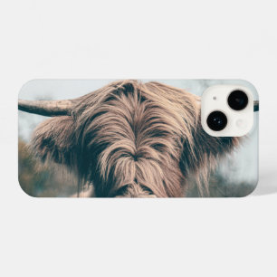 Coque Pour iPhone 14 Portrait de vache Highland