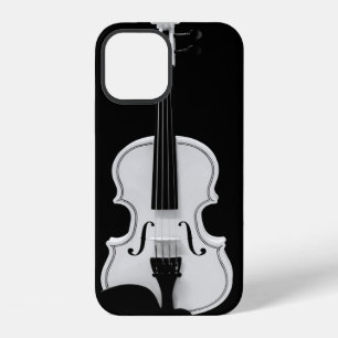 Coque iPhone 12 Portrait de violon - Photographie noir et blanc