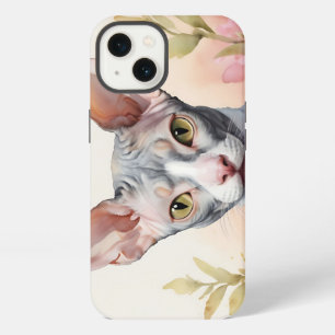 Etui iPhone 13 Portrait délicat à l'aquarelle du Cornish Rex