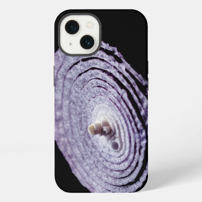 Coque iPhone Portrait d'oignon rouge (Verso)