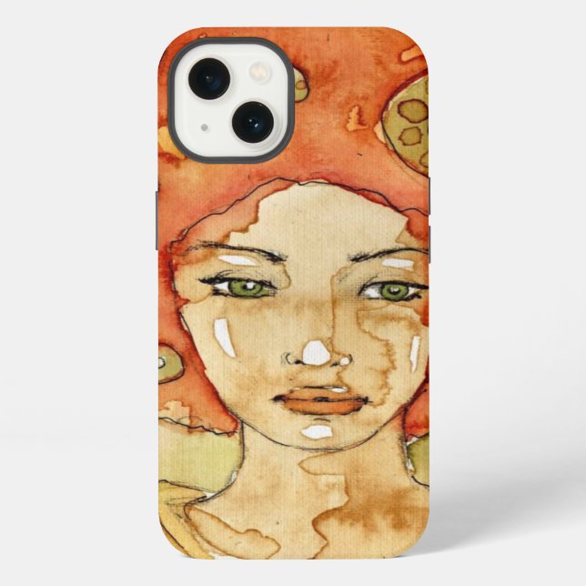 Coque iPhone Portrait d'une belle fille (Verso)