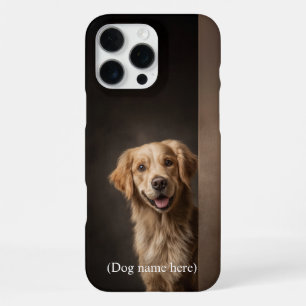 Coque iPhone 16 Pro Max Portrait personnalisé de Golden Retriever
