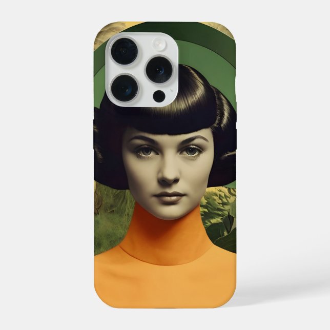 Coque iPhone Portrait Vintage D'une Femme (Verso)