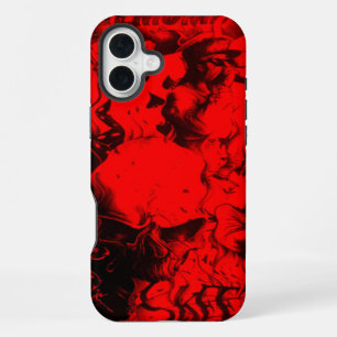Coque iPhone 16 Plus Portraits de musiciens pop Vibrant cramoisi et o
