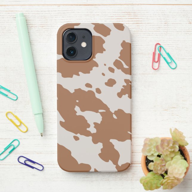 Coque iPhone Poster de animal Brown à la baleine noire (Sur le bureau)