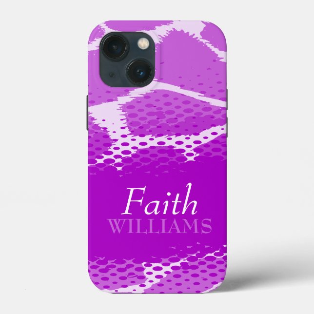 Coque iphone poster de animal graphique violet (Verso)