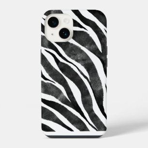 Coque Pour iPhone 14 Poster de animal Zèbre noir blanc
