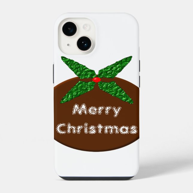 Coque iPhone Pouding de Noël Personnalisable (Verso)