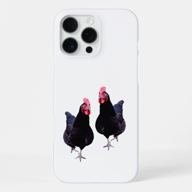 Coque iPhone Poules noires se pavanent, (Verso)