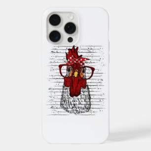 Coque iPhone 15 Pro Max Poulet avec bandeau bandana et lunettes mignon