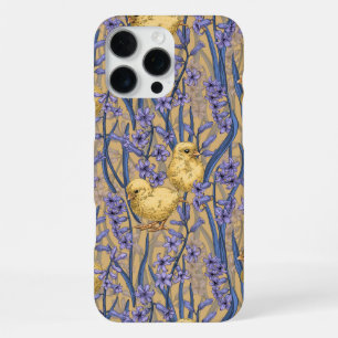 Coque iPhone 16 Pro Max Poulets et hyacinthes jaunes