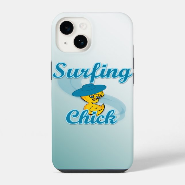 Coque iPhone Poulette Surfeuse #3 (Verso)