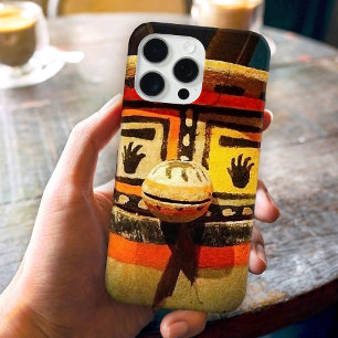 Coque iPhone 16 Pro Max Poupée de Kachina en bois sculpté visage photo jol