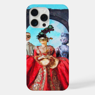 COQUE iPhone 15 PRO MAX POUPÉES ET MASQUES ITALIENS ANTIQUES POUR SOIRÉE M