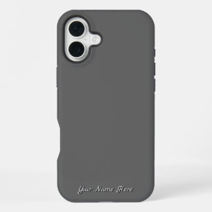 Coque iPhone 16 Plus Poussière de tempête professionnelle, couleur gris