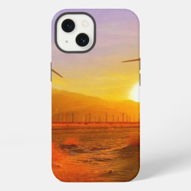 Coque iPhone Powered by Wind (Verso)