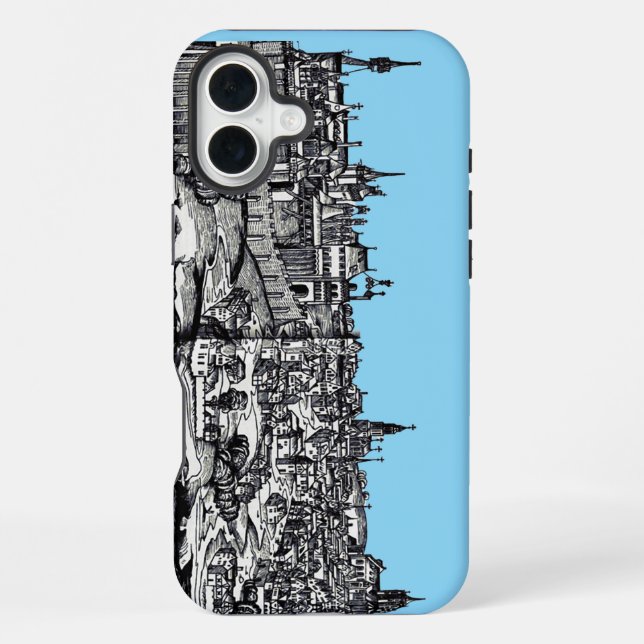 Coque iPhone Prague capitale médiévale de la République tchèque (Verso)