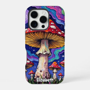 Coque iPhone 16 Pro Prairie Champignon Arc-en-Ciel