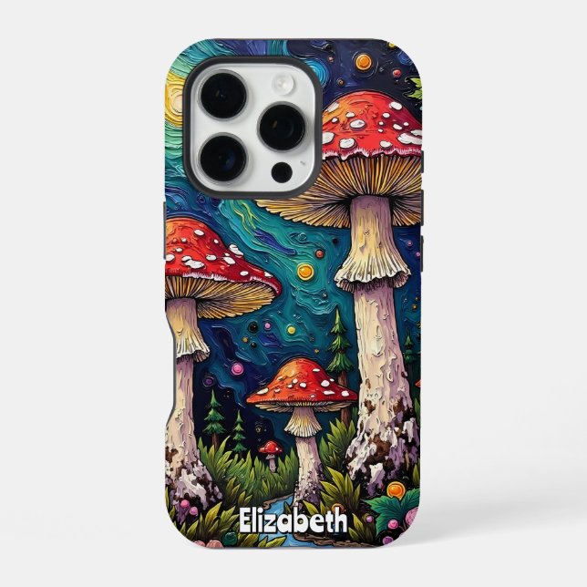 Coque iPhone Prairie Champignon Pin Cosmique (Verso)