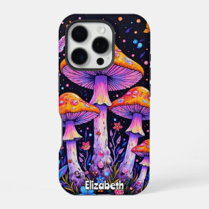Coque iPhone 16 Pro Pré de champignons cosmiques
