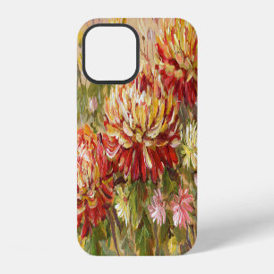 Coque iPhone 12 Pré de chrysanthème : Peinture à la main acrylique