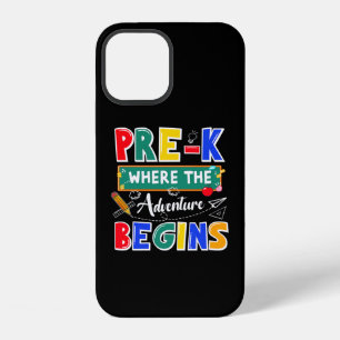 Coque iPhone 12 Pré-maternelle où l'aventure commence École drôle