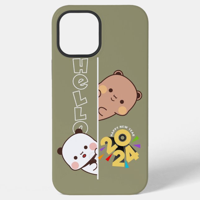 Coque iPhone Présentation de la nouvelle année 2024 |  (Verso)