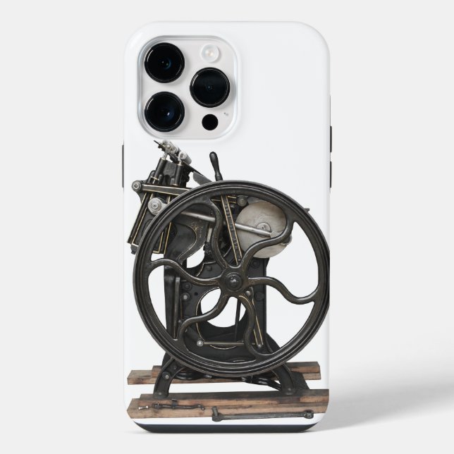 Coque iPhone Presse typographique antique (Verso)