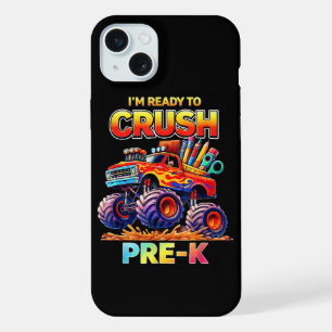 Coque iPhone 15 Plus Prêt à écraser le camion monstre pré-maternelle de