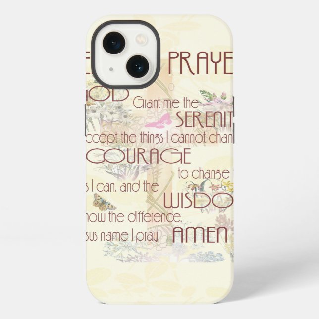 Coque iPhone Prière de sérénité (Verso)