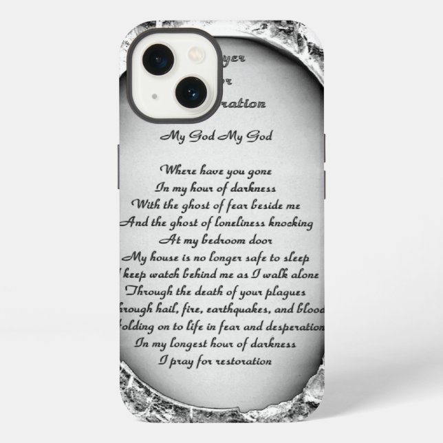 Coque iPhone Prière pour la restauration (Verso)