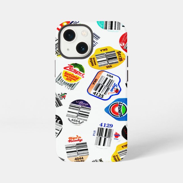 Coque iPhone Produire des autocollants de code-barres (Verso)