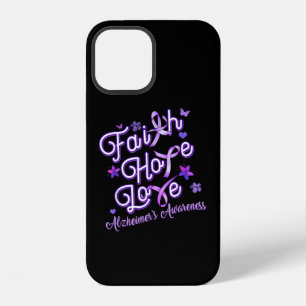 Coque iPhone 12 Produits Ruban Violet de Sensibilisation à Alzheim