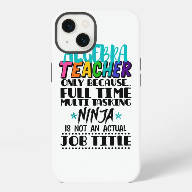 Coque iPhone Prof de Algèbre Seulement Parce que Multi Temps Pl (Verso)